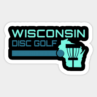 Wisconsin Disc Golf - Disc Line Light Green Sticker